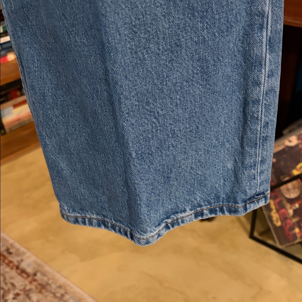 We the Free Relaxed Wide-Leg Jeans in Light Wash Blue - Picture 8 of 11